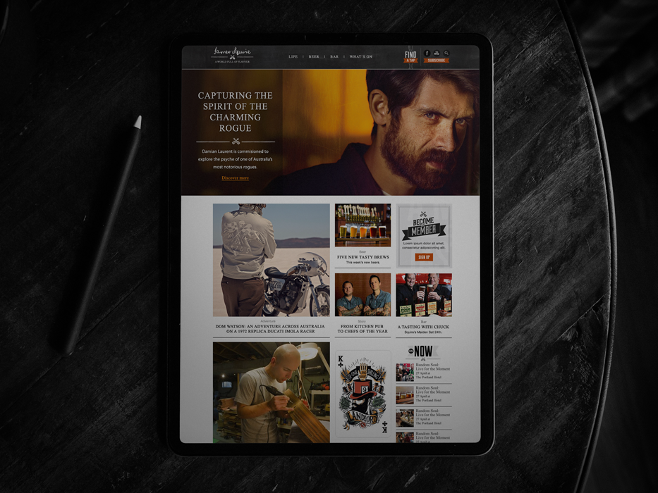James Squire Consumer Website