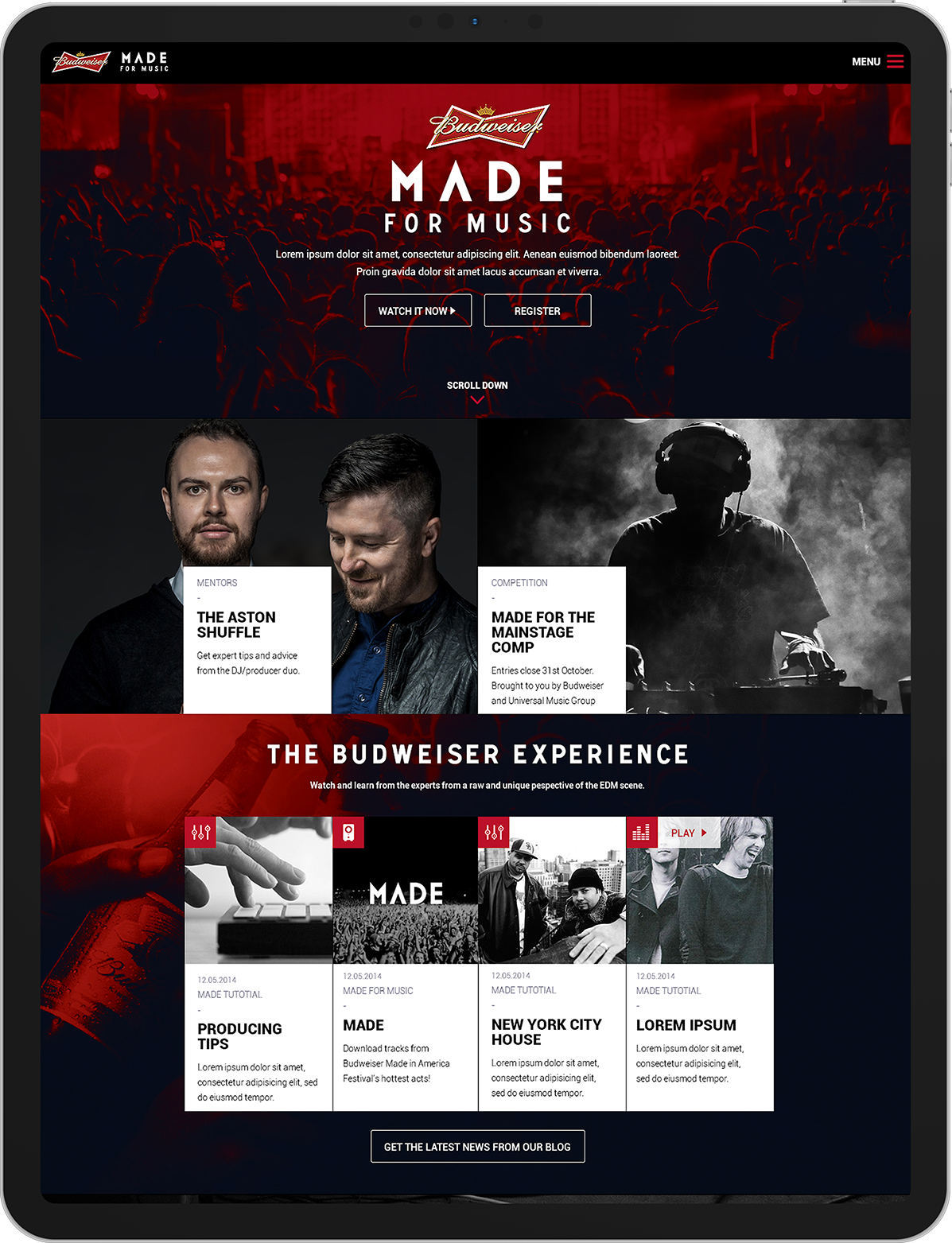 Budweiser Made for Music — Screen A