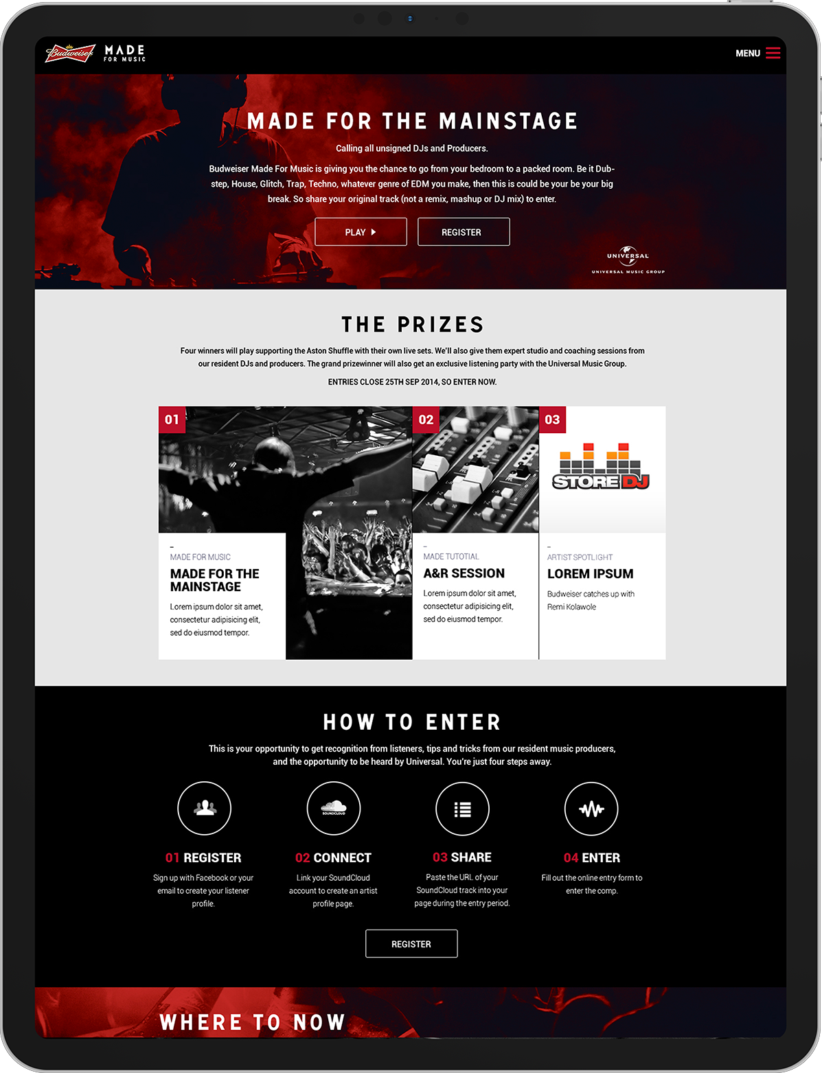 Budweiser Made for Music — Screen B